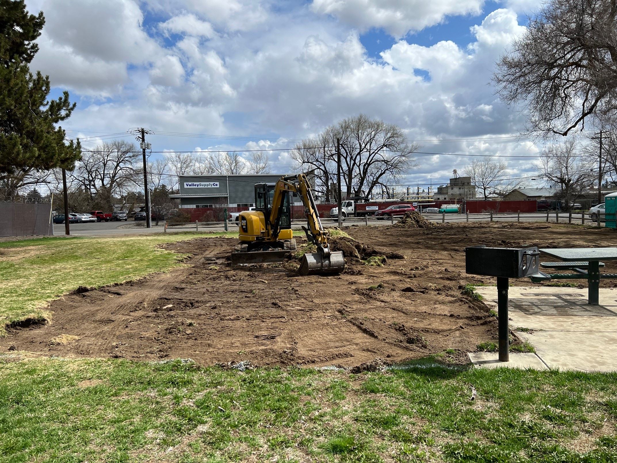The City removes sod for Wippel Community Garden and Wippel Heritage Pollinator Garden.