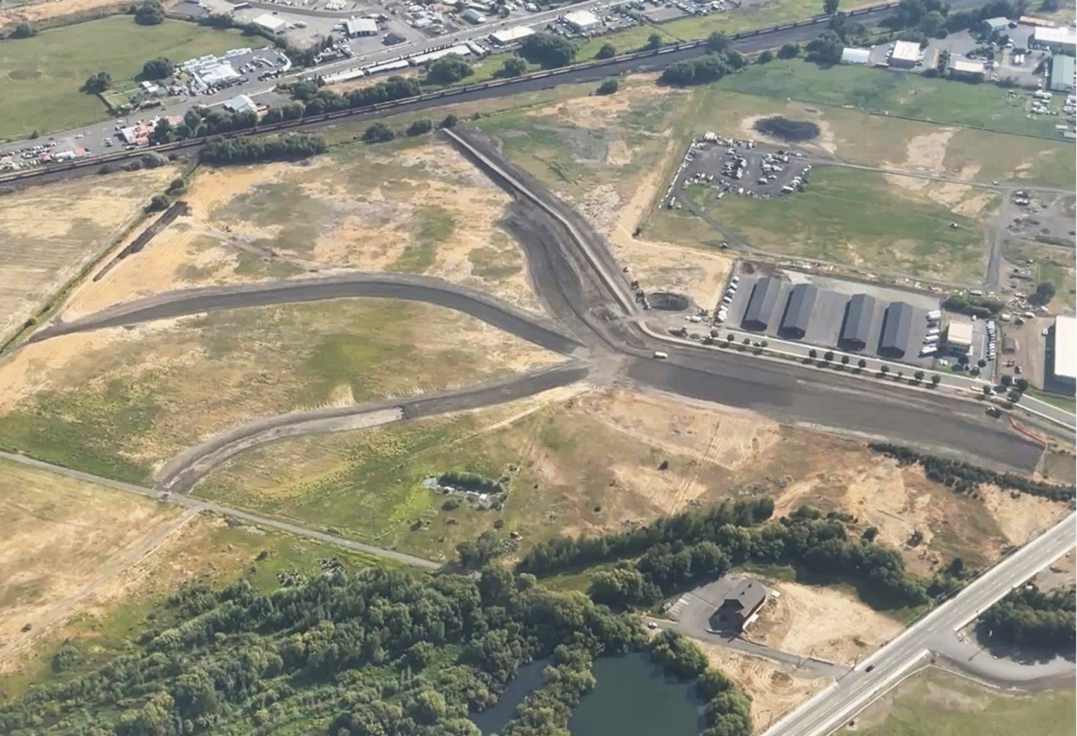 Aerial view of the Reecer Creek Levee