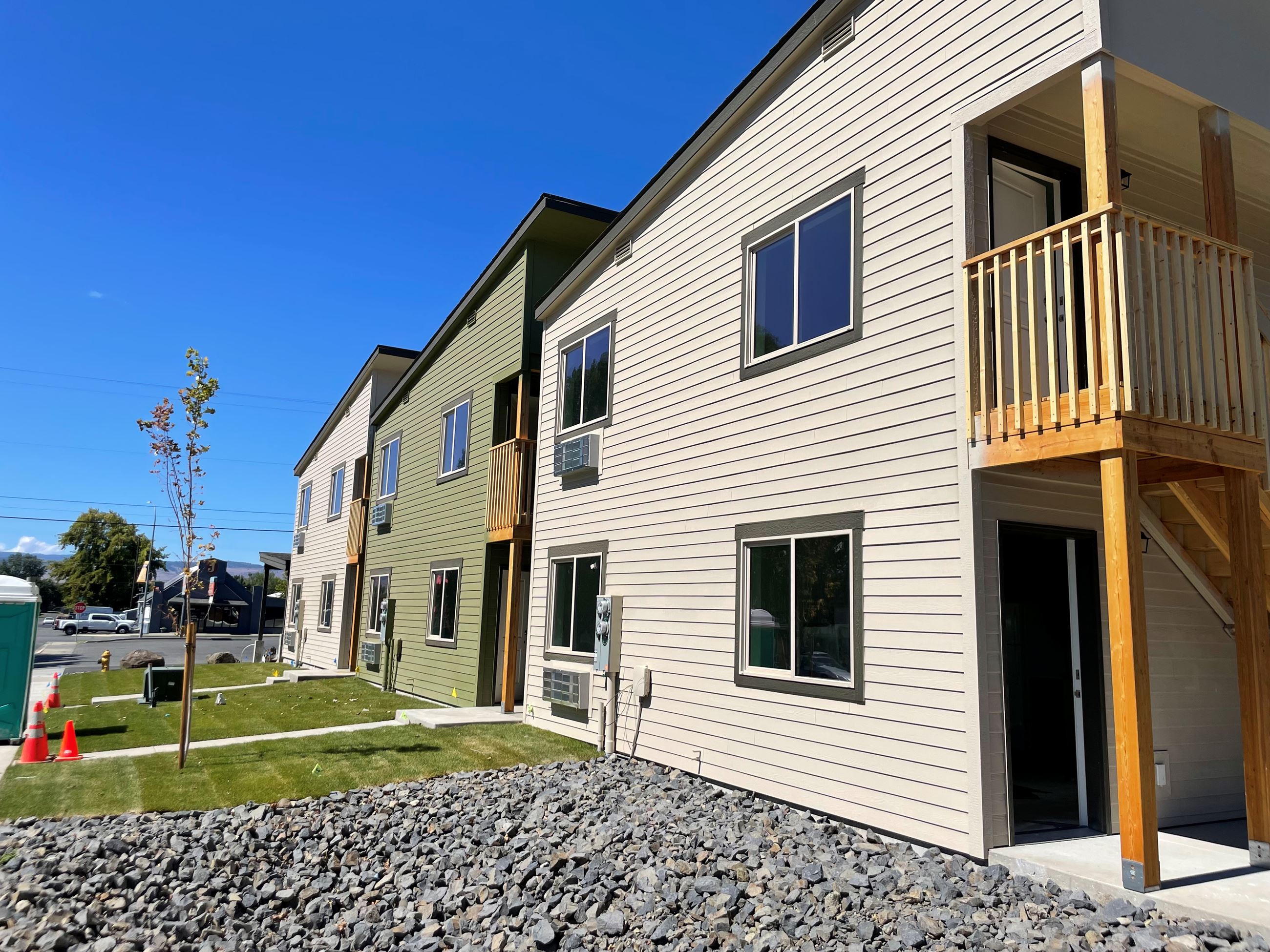 Three duplexes under construction